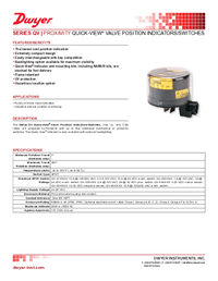 Thumbnail of document Data Sheet - QV Quick-View Valve Position Indicator/Switch